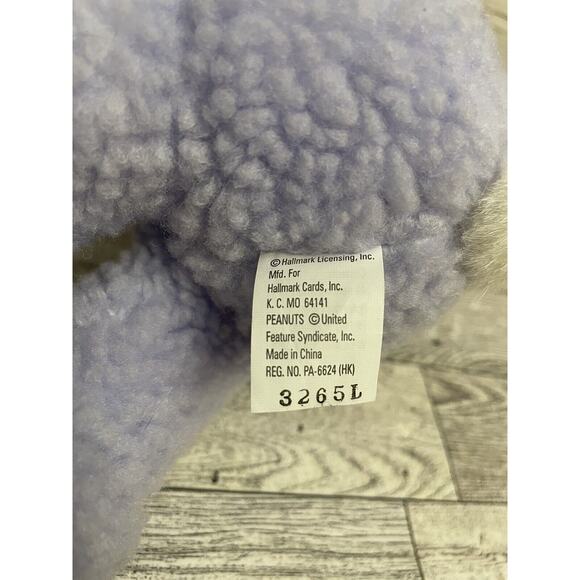 Hallmark Peanuts Easter Bunny Snoopy Plush Purple Stuffed Animal Dog w/ Tag - Picture 8 of 10